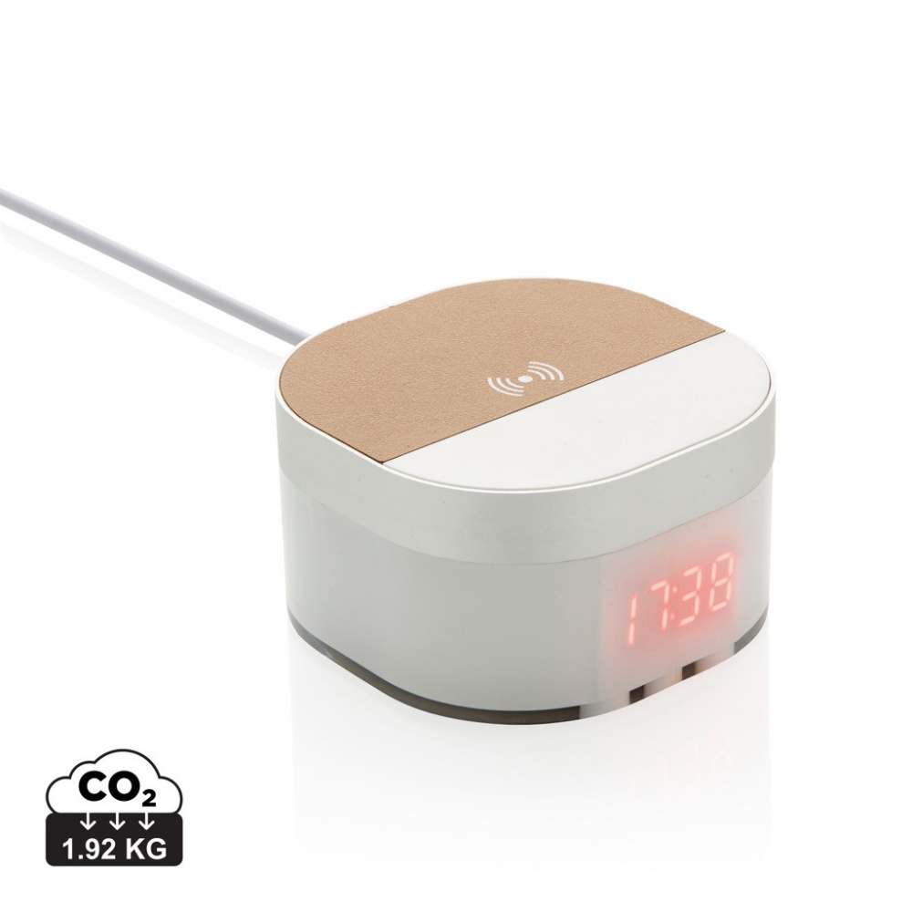 Logo trade promotional items picture of: Aria 5W Wireless Charging Digital Clock